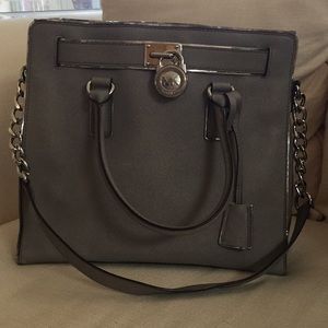Michael Kors Hamilton Specchio  leather Satchel